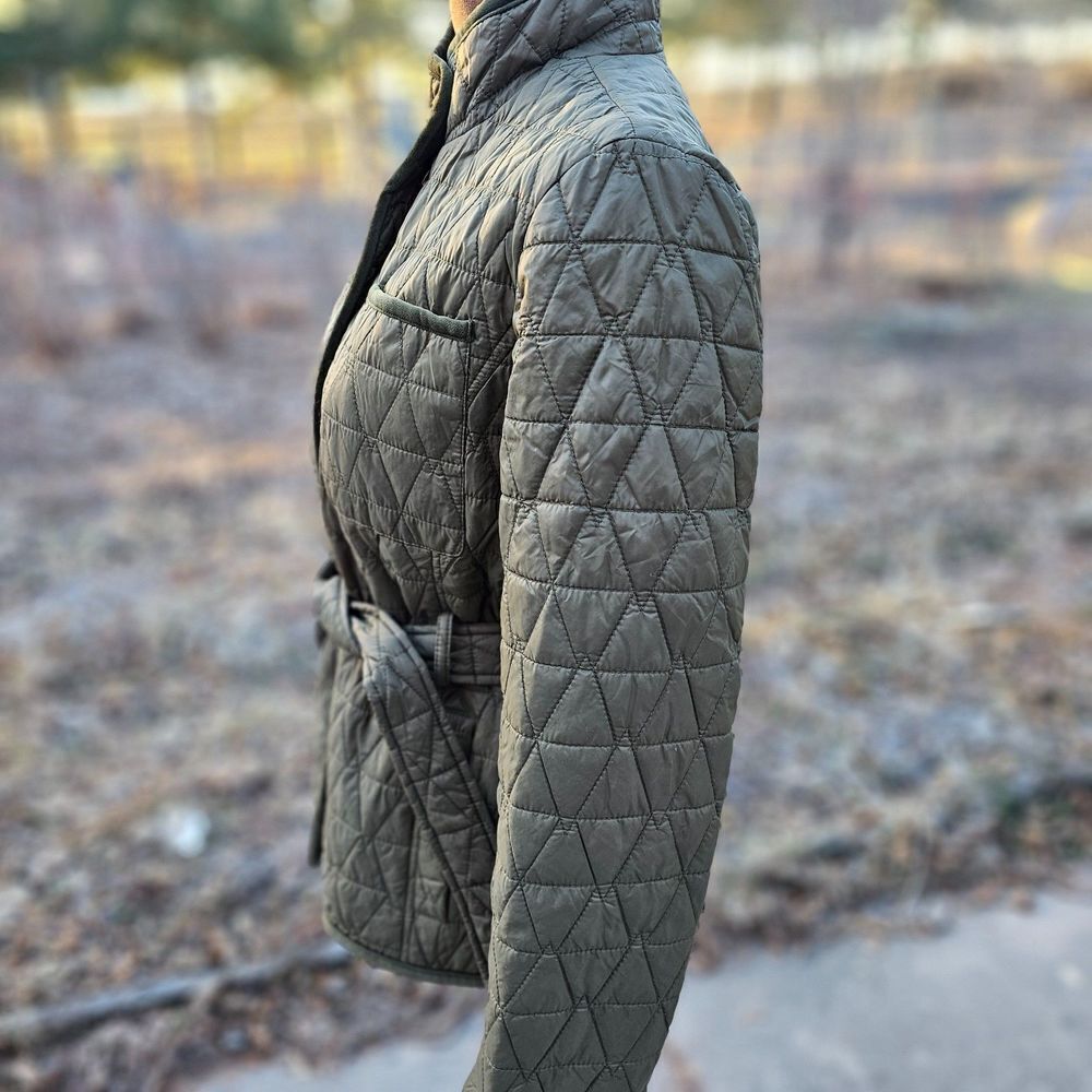Halogen Womens Quilted Belted Jacket Coat Size M, Pre-owned - Picture 6 of 10